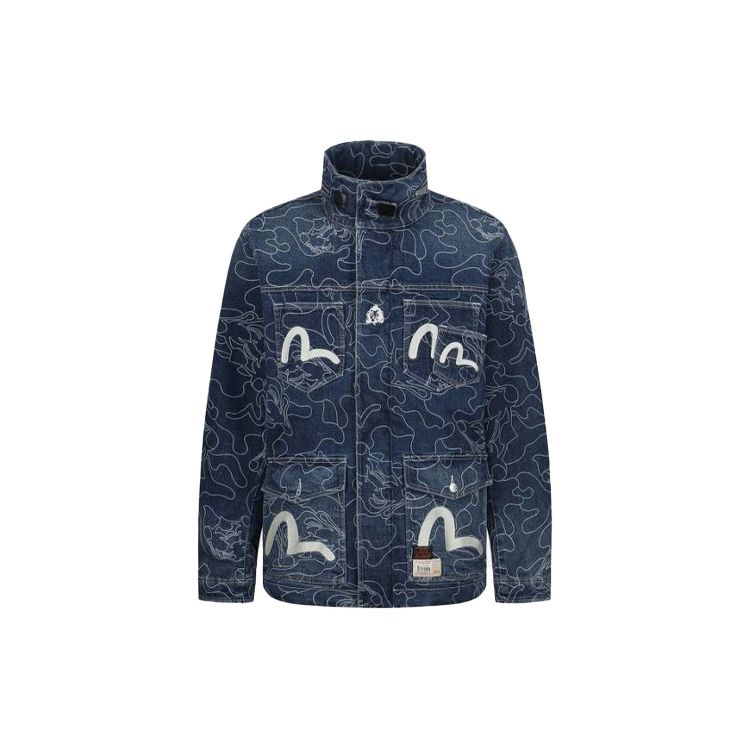 Evisu Camouflage Casual Outdoor Trendy Stand Collar Jacket Men jackets 2EAHTM1DJ201XXDQ