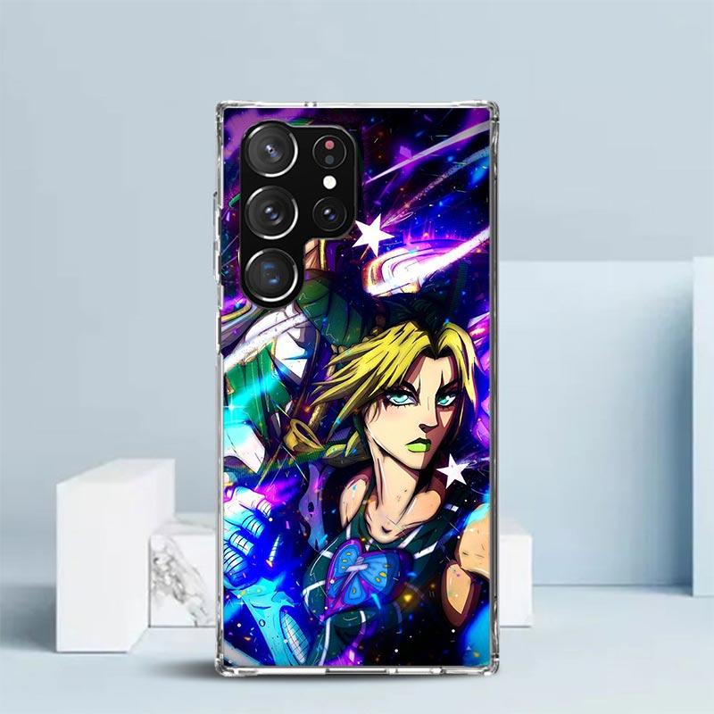 JoJo Bizarre Adventure Jolyne Cujoh Phone Case For Samsung Galaxy S24 S25 Edge S26 Ultra S22 S23 Plus S21 + S20 FE Soft TPU Back