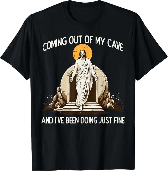 Easter Coming Out My Cave Jesus Resurrection Kids T-Shirt 120