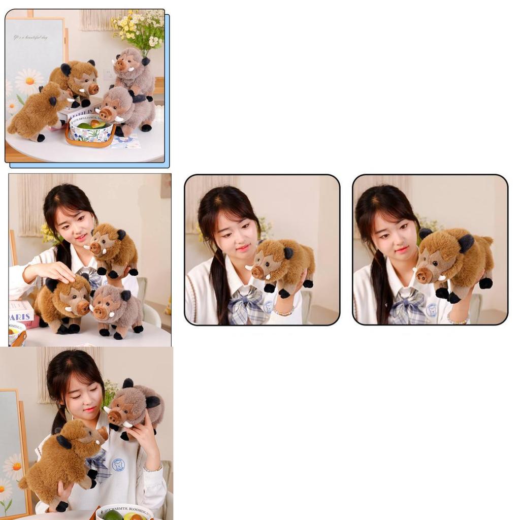 Adorable Cute Wild Boar Plush Toy Soft Pig Doll Perfect For Kids Birthday Gifts