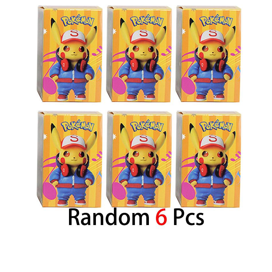 New Pocket Monsters Cartoon Movie Anime Character Pikachu Gengar Mewtwo Gurado Action Model Toy Blind Box Random Trendy Mystery Surprise Collectible