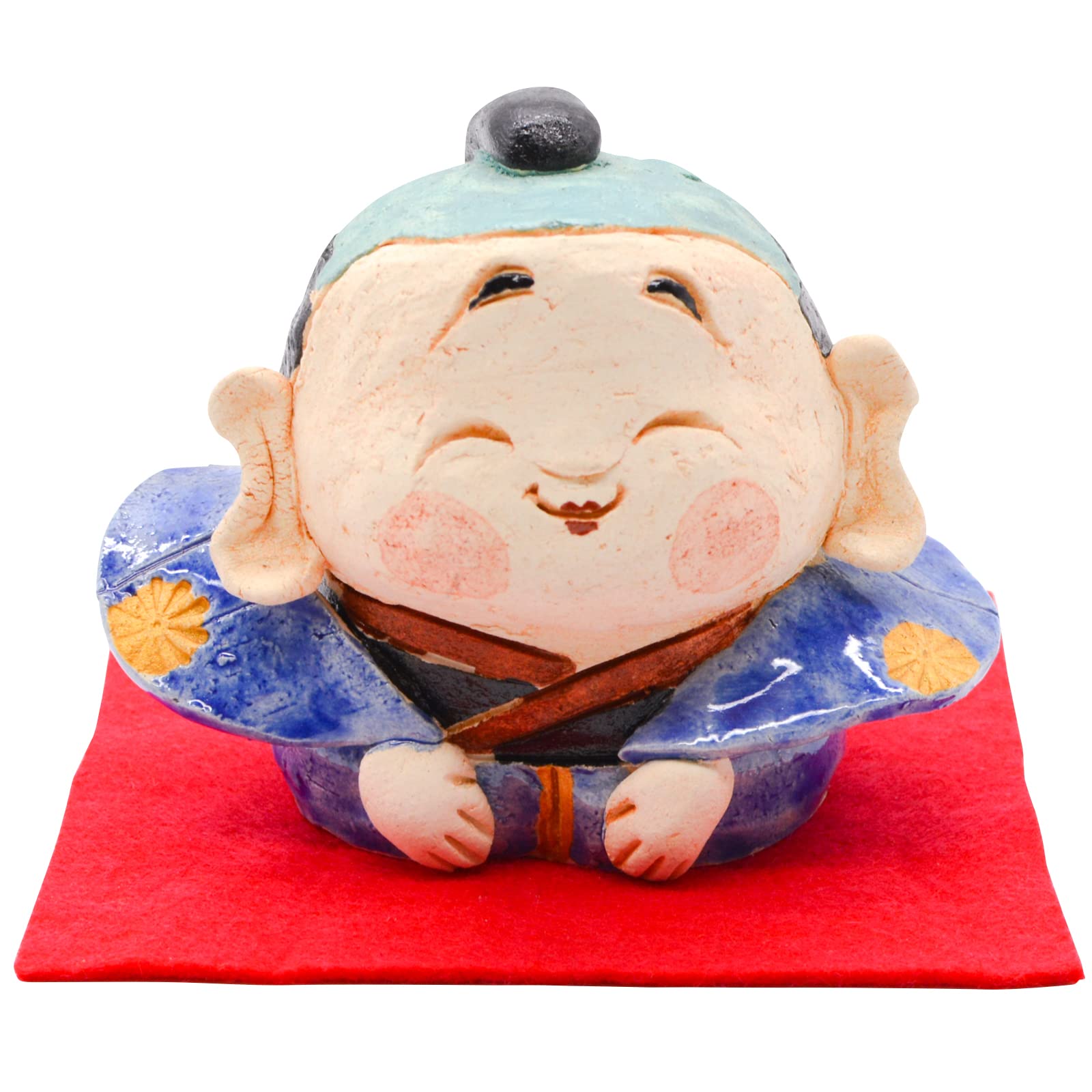 

Mino Ware Figurine, Auspicious Design, Approx. 10 x 7cm, Hisami Touen, Fukusuke, Made in Japan, 041-0035