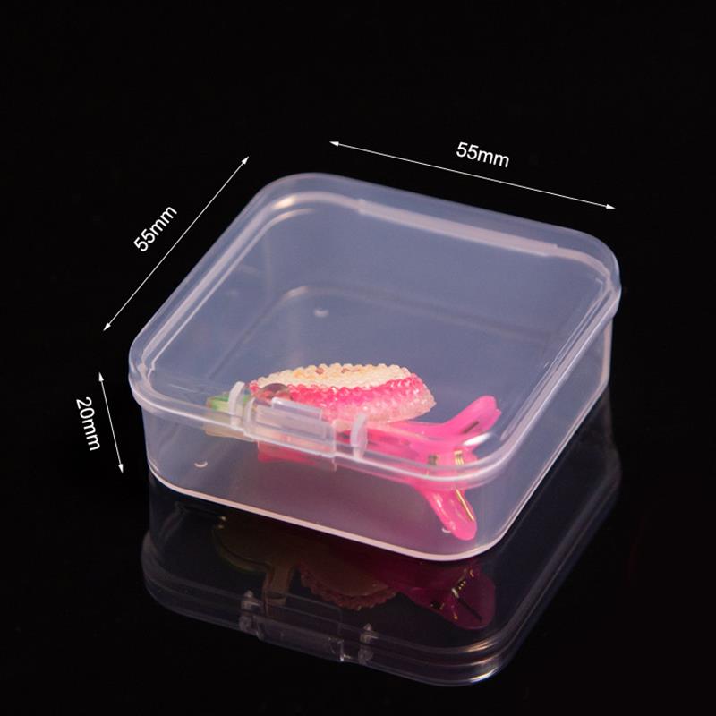 Hot Selling Plastic Box Square Storage Box Packaging Box Jewelry Ring Hair Clips Storage Box Translucent PP Geometric Waterproof