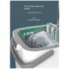 1SET Mop pentru podea cu găleată Mop îngroșat, umed și uscat, leneș plat, pânză din microfibră, stoarce, mopuri de bucătărie, baie, curățarea podelei