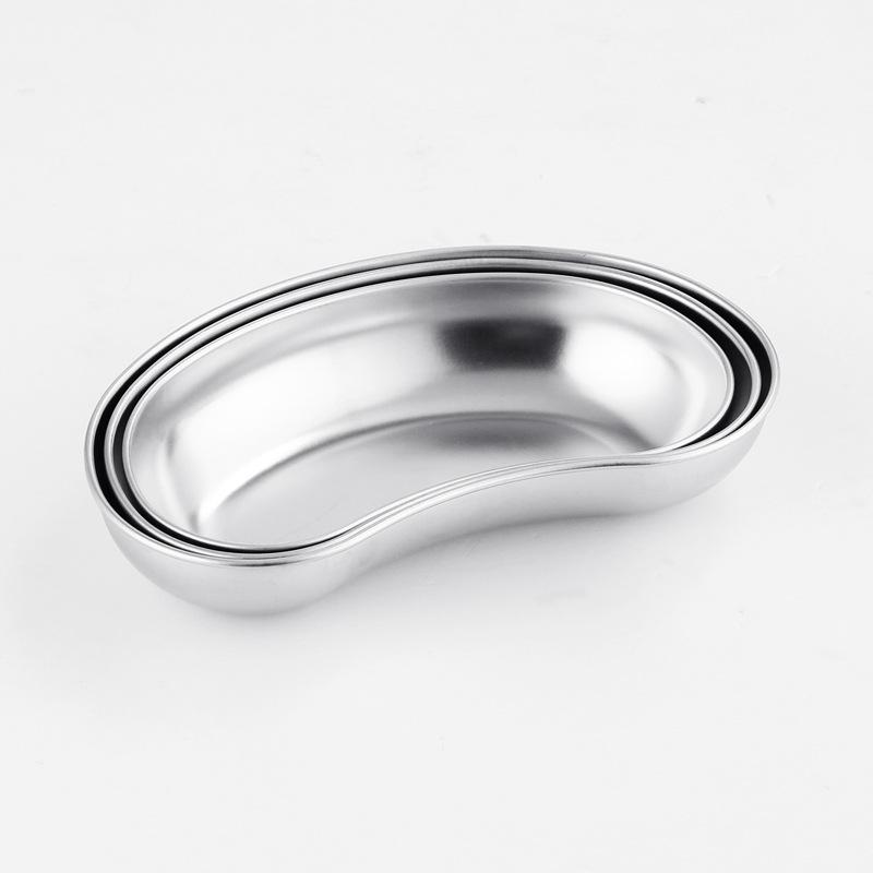 Vas chirurgical grosit din oțel inoxidabil 304 în formă de rinichi, anti-iodofor, tavă de dezinfecție, mare/mediu.