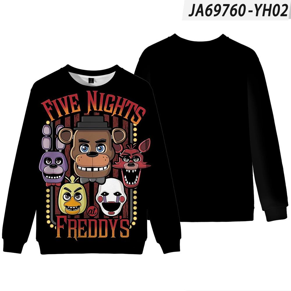 Five Nights At Freddys Sweatshirt Herren 2026 Herbstmode Neuer Hoodie Herren Streetwear Trainingsanzug Rundhals-Sweatshirts