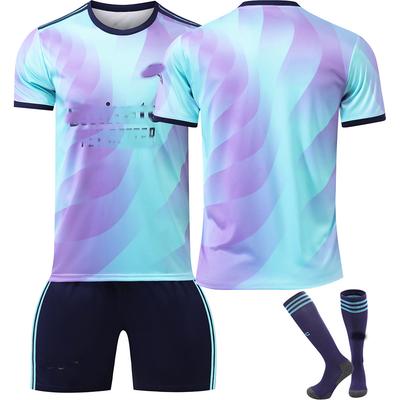 Teens Kids Adults Football Kits Sport Training Jersey Set with Socks 24/25 Arsenal 2nd Away