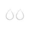 Water Droplet Ring Earrings Suitable for Square Round Face, Women's Cold Wind Exaggerated Matte Earrings, New Ear Jewelry