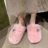 Fashion 2025 New Women's Indoor Slippers Winter New Plush Home Lazy Slippers Anti Slip Durable Fashion Warm House Floor Slippers