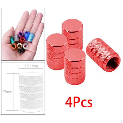 Aluminum Alloy Tire Valve Stem Caps - Pack of 4