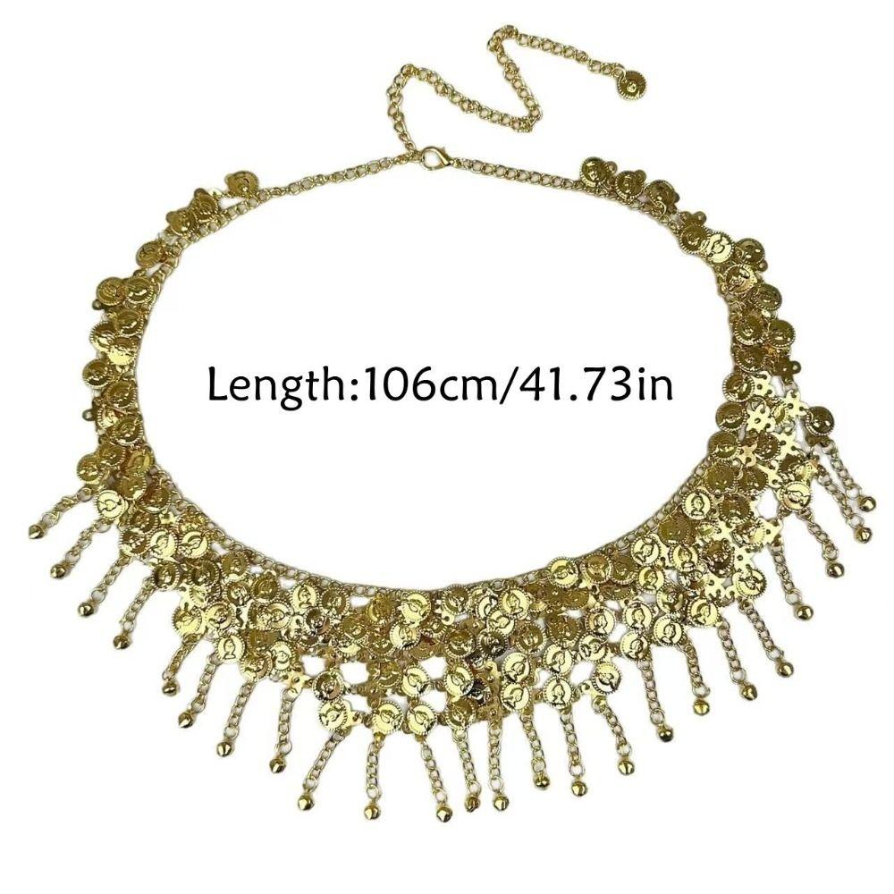 Metal Beads Tassel Belly Dance Belt Silver Color Belly Dancing Hip Scarf New Bell Waist Chain