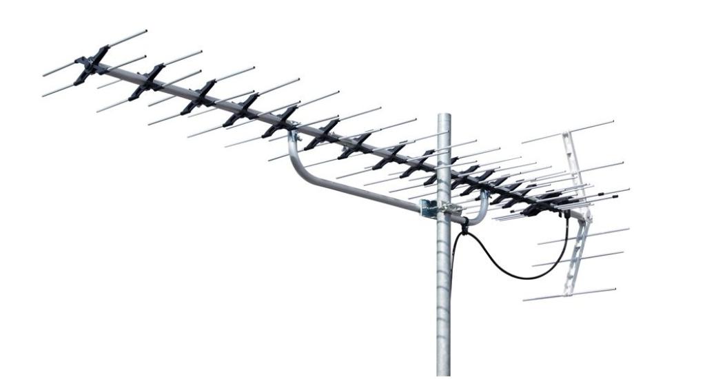 Maspro Denko Ultra-High Performance UHF Antenna, 20 Elements, for Receive Channels 13-34, LS206TMH, Silver