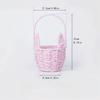 Cartoon Rabbit Ear Storage Basket Multifunctional with Handles Egg Gathering Ornaments Sundries Organizer Easter Festival Gift