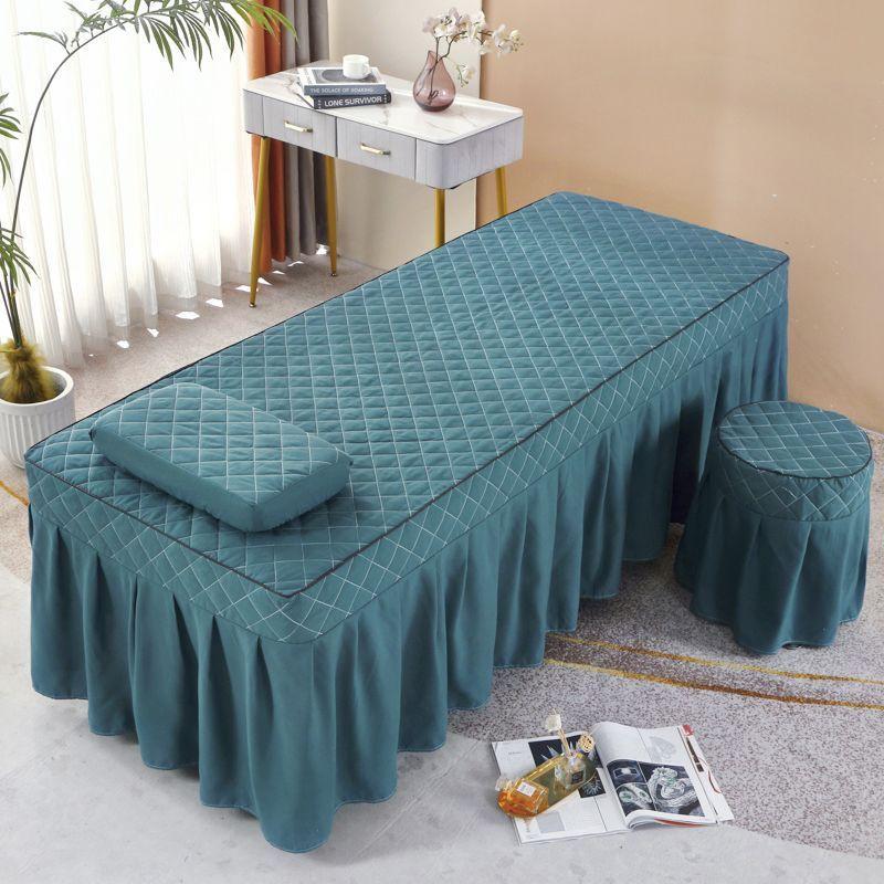 Thickened Single Double Beauty Bed Cover Massage Salon Body Care Pure Color Durable Denim Fabric Easy to Clean Beauty Therapy