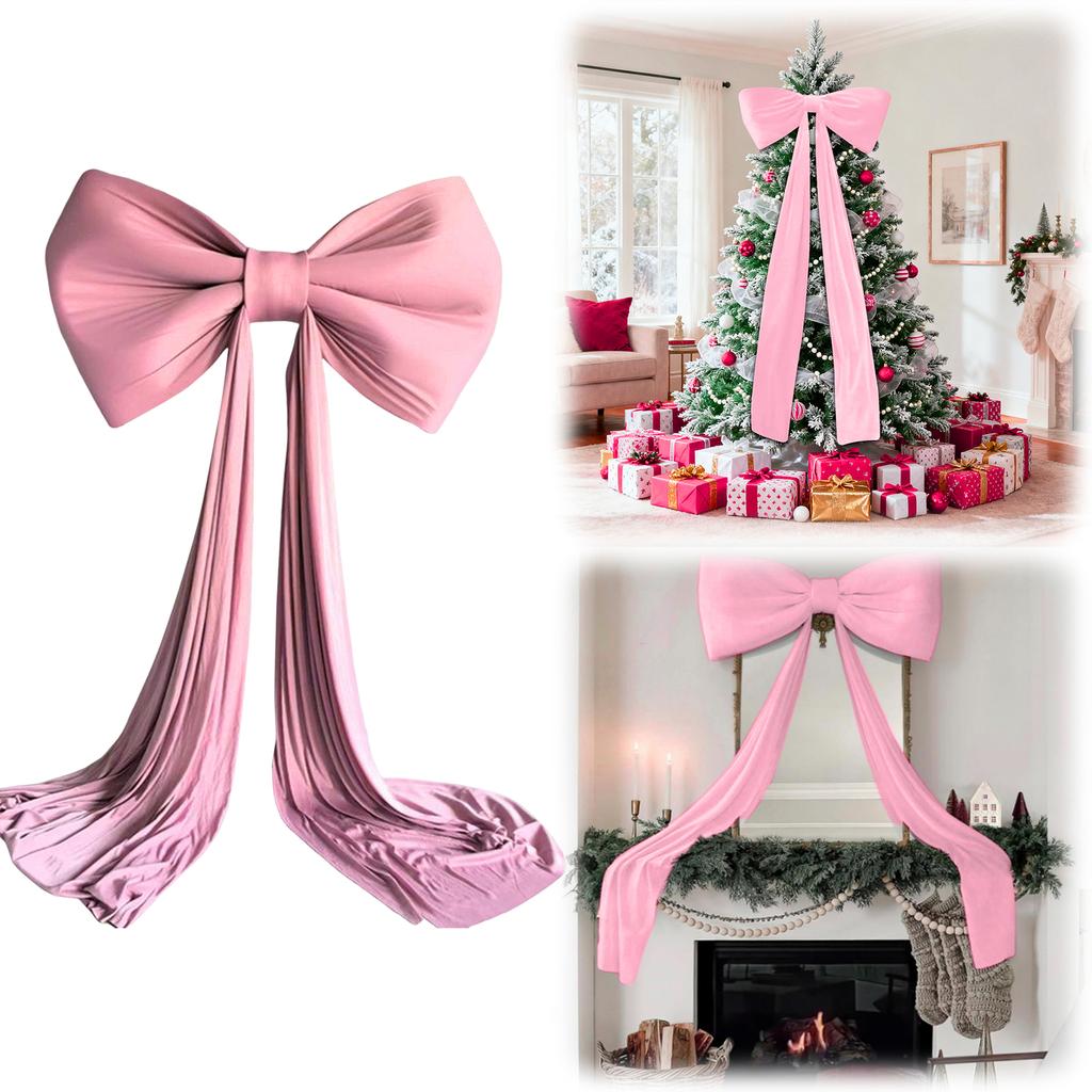 200x50cm Christmas Decorative Large Bow Giant Xmas Tree Toppers Bows Elegant Christmas Bowknot for Wedding Party Birthday Decor