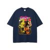 Summer Men's Japanese Anime JoJo's Bizarre Adventure Pattern Printed Casual 100% Cotton Short-sleeved T-shirt Retro Clothing