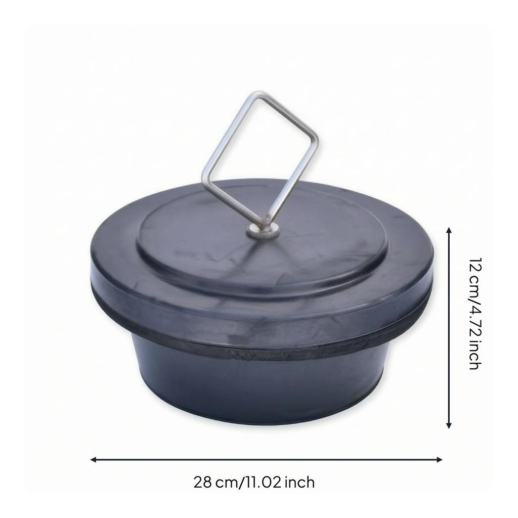 Drainage Plug with Stainless Steel Handle Easy Raise Rubber