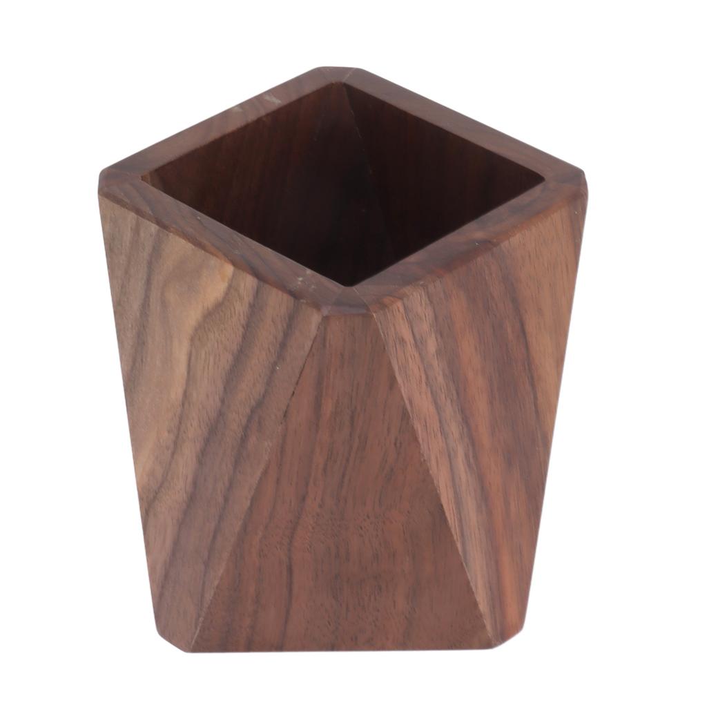 Cooking Utensil Container Smoothing Stable Large Capacity Simple Wooden Pen Holder for Kitchen Family Office