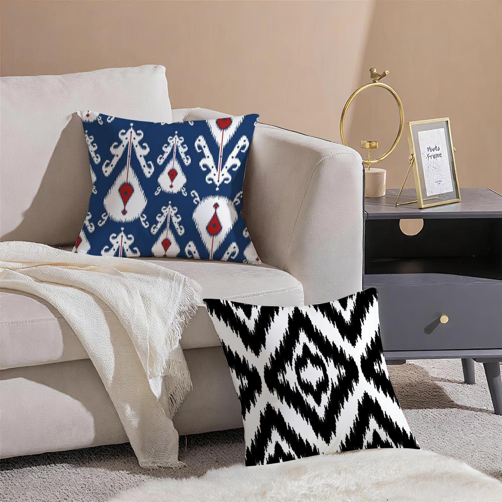 Russianstyle pattern Cushion Cover Throw Pillow Cover Hidden Button Durable Polyester Chair Cushion