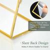 AD23-Acrylic Gold Frame, Slanted Back Table Sign Holder For Wedding Table Card Restaurant Signs Photos
