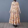 Cotton 2025 Summer Women's Loose Large Size Fashion Printed Long Dresses