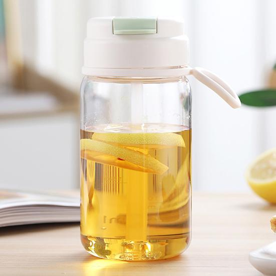 450 ML/600 ML Sippy Cup med halm Flip Top vannflaske BPA-fri enhåndsoperasjon Lekkasikker drikkeflaske for jobb Studiereise