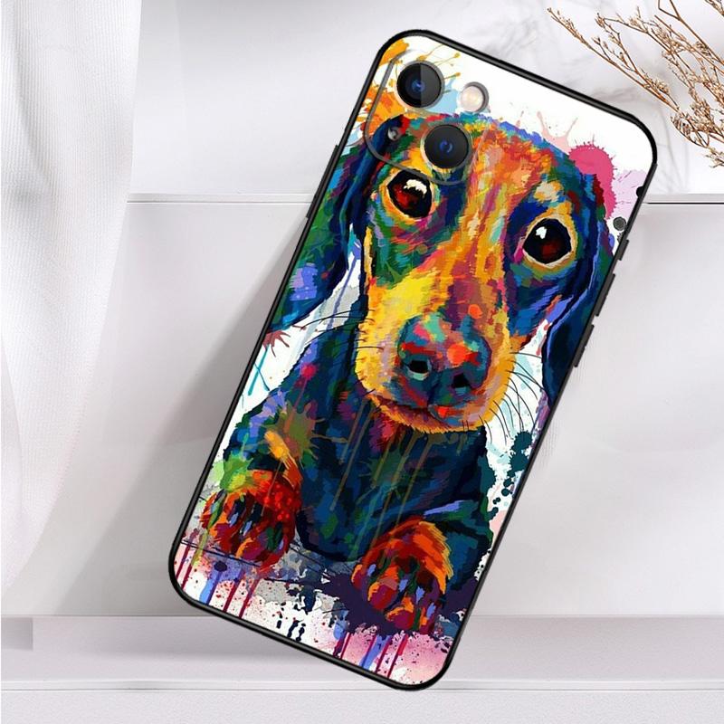 Hunde Dackel Süß Stoßfest Hülle Für iPhone 17 Pro Max 11 14 15 16 Plus 12 13 Mini 16e 17 Air Handyhülle