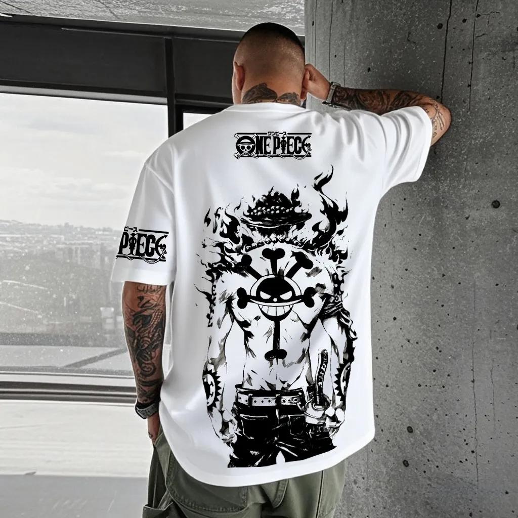 Printed Cotton Short-sleeved American Loose Men's and Women's Summer Breathable Sports Round-neck T-shirt