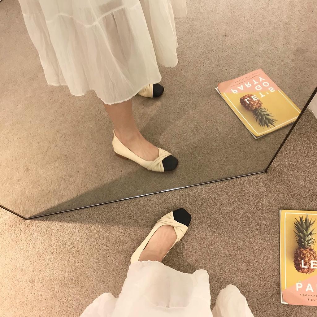 Late evening breeze gentle soft-soled single shoes ladyshoes 2025 spring and autumn with skirts grandma flat-bottomed Mary Jane casual women's shoes