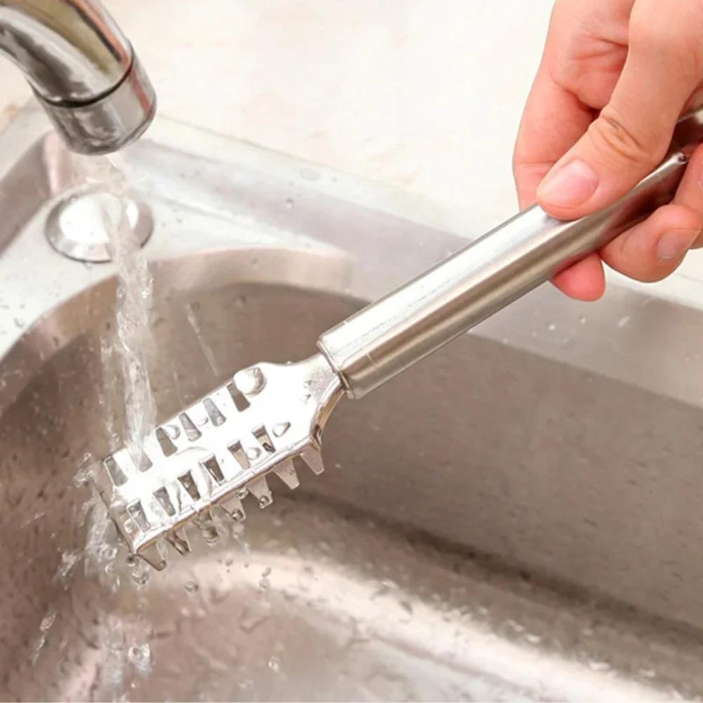 Fish Scale Planer Stainless Steel Scale Scraper Household Manual Scale Removal Tool Kitchen Killing Tool Fish Brush