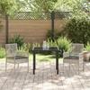 Garden Chair 2 Pcs Light Grey 55 X 53 X 85 Cm Poly Rattan