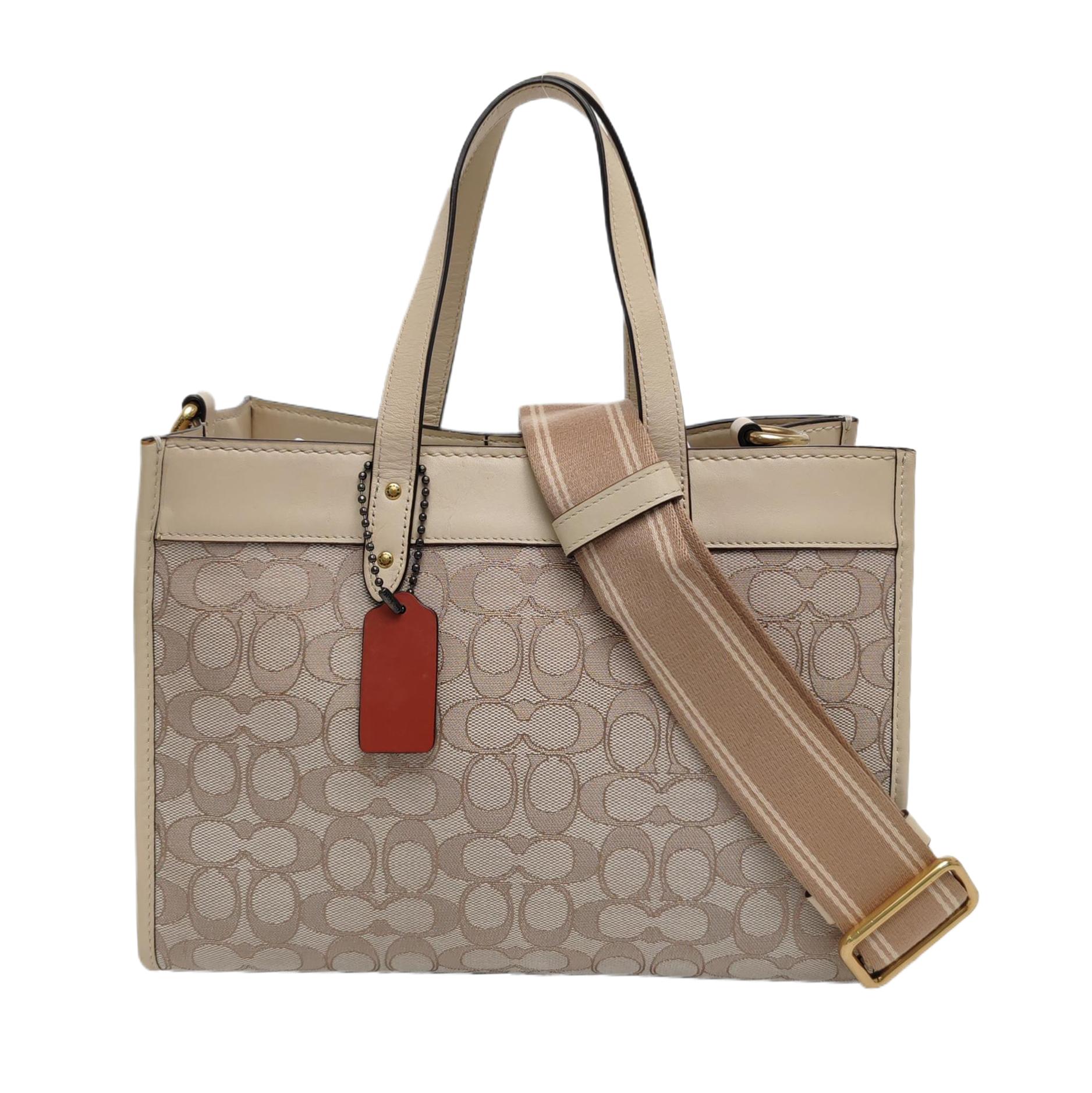 [Pre-Owned] Field 30 Classic Monogram Jacquard Suede Tote Bag - Good #1GJVEA9 ONE SIZE