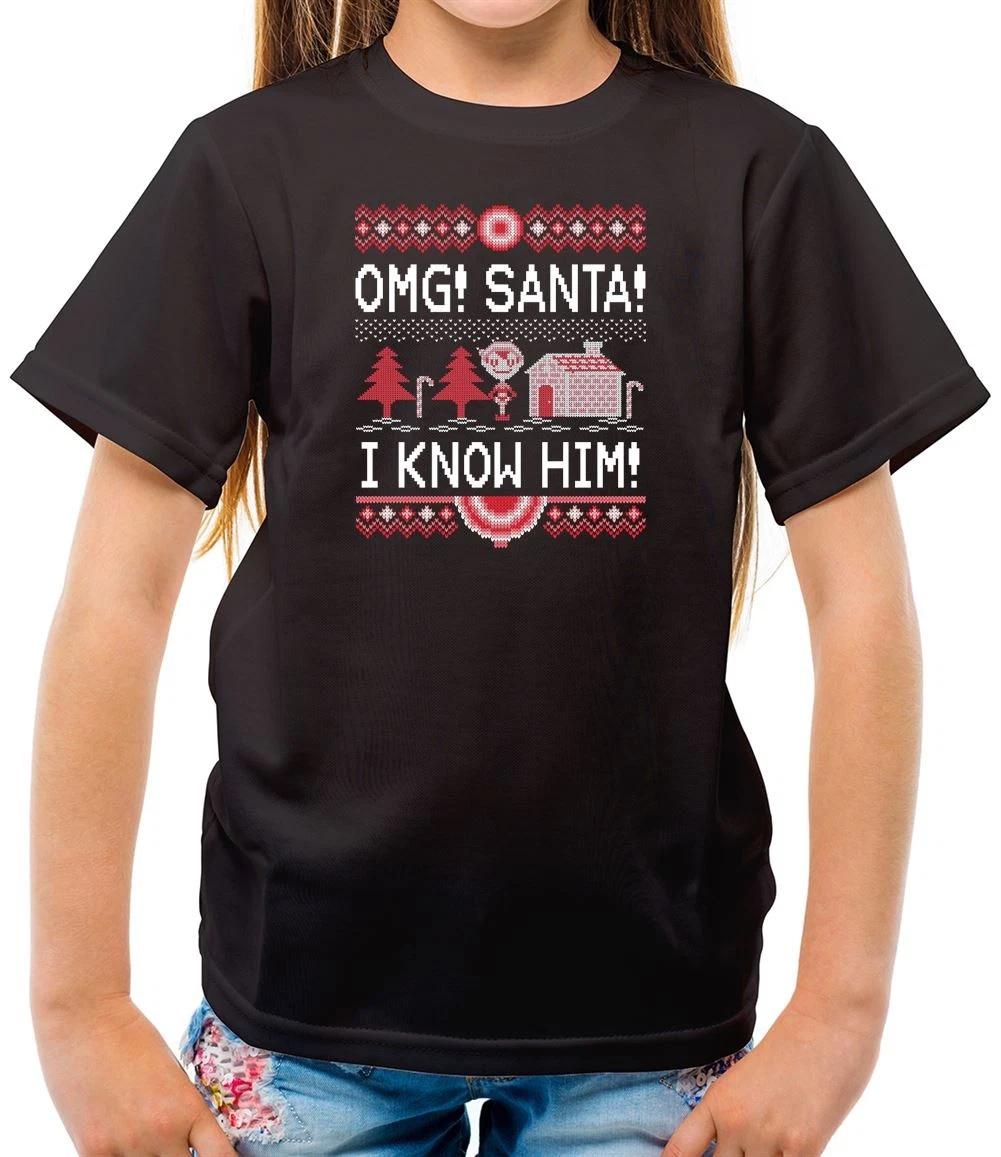 OMG Santa! I Know Him! - Kids T-Shirt - Funny Film Movie Christmas Elf 100