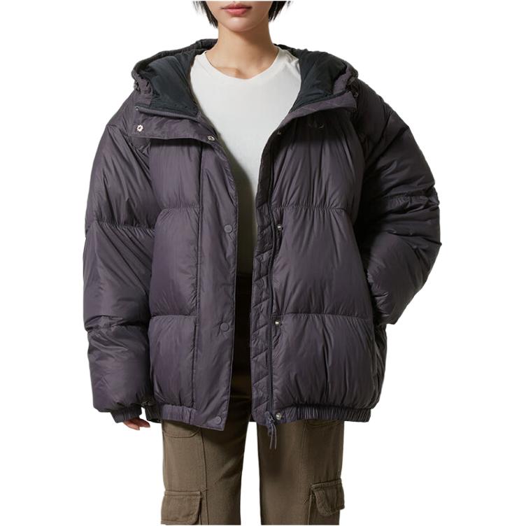 Adidas Originals Street Down FW25 Puffer Jacket Solid Color Logo Hooded Warm Sports 600 Fill Duck Down Bread Down Jacket Women Jacket KG4914