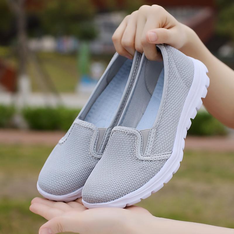 Женские ультралегкие одношаговые туфли для мам большого размера с дышащей сеткой — фото 9