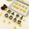 12/30PCS Stainless Steel Mini Cookie Cutters Set Geometric Shape Baking Tools for Biscuit Fondant Kitchen Baking Supplies