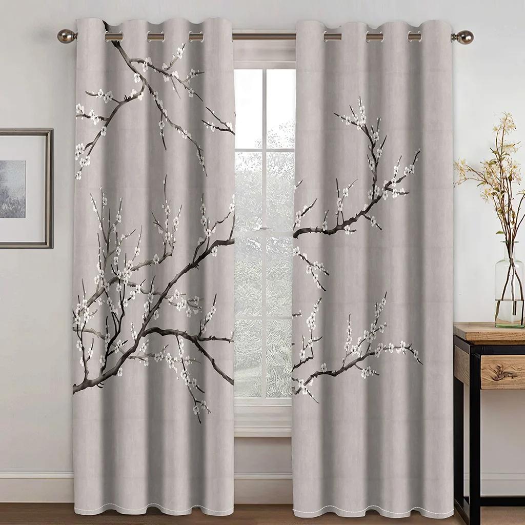 Chinese Troditional Culture Bird Flower Window Curtains In Kids Bedroom Living Room Hall Treatments Kitchen Decor Drapes Blinds