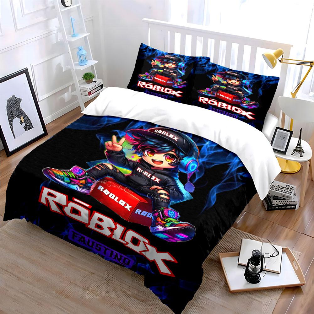 "Roblox Gamer Bedding Set" Bedding Duvet Cover Set Duvet Cover Pillowcases (1 * Duvet Cover 2 * Pillowcases, Without Duvet Insert)