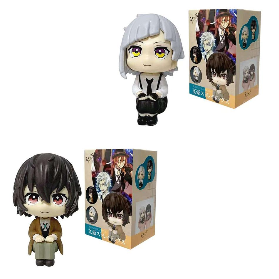 Figurină de Acțiune Originală MegaHouse Look up Bungo Stray Dogs dazai osamu & Nakajima Atsushi 10Cm Model Versiune Q Jucării Anime
