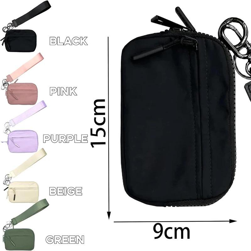 With Wrist Zip Coin Purse Ladies Casual Travel Bag Waterproof Nylon Small Wallet Multifunctional Card Holder
