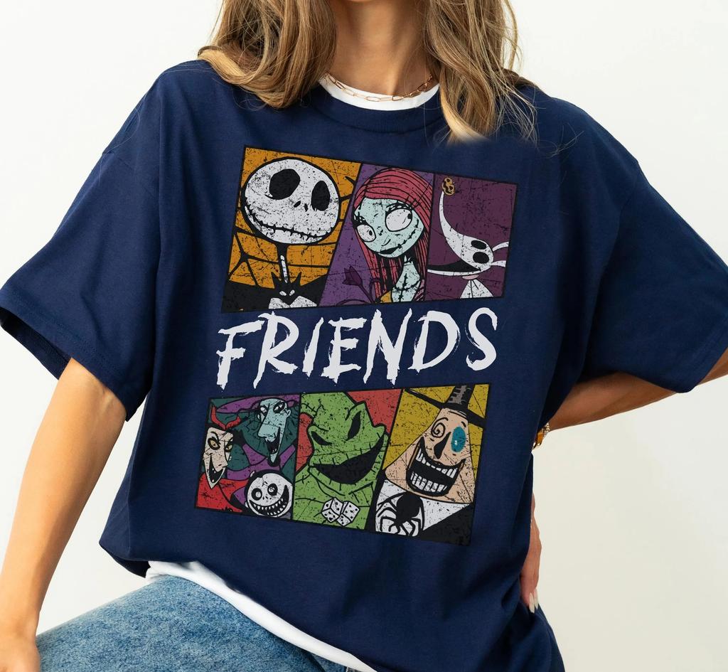Vintage The Nightmare Before Christmas Characters Shirt Jack Skellington and Sally Oogie Boogie Bash