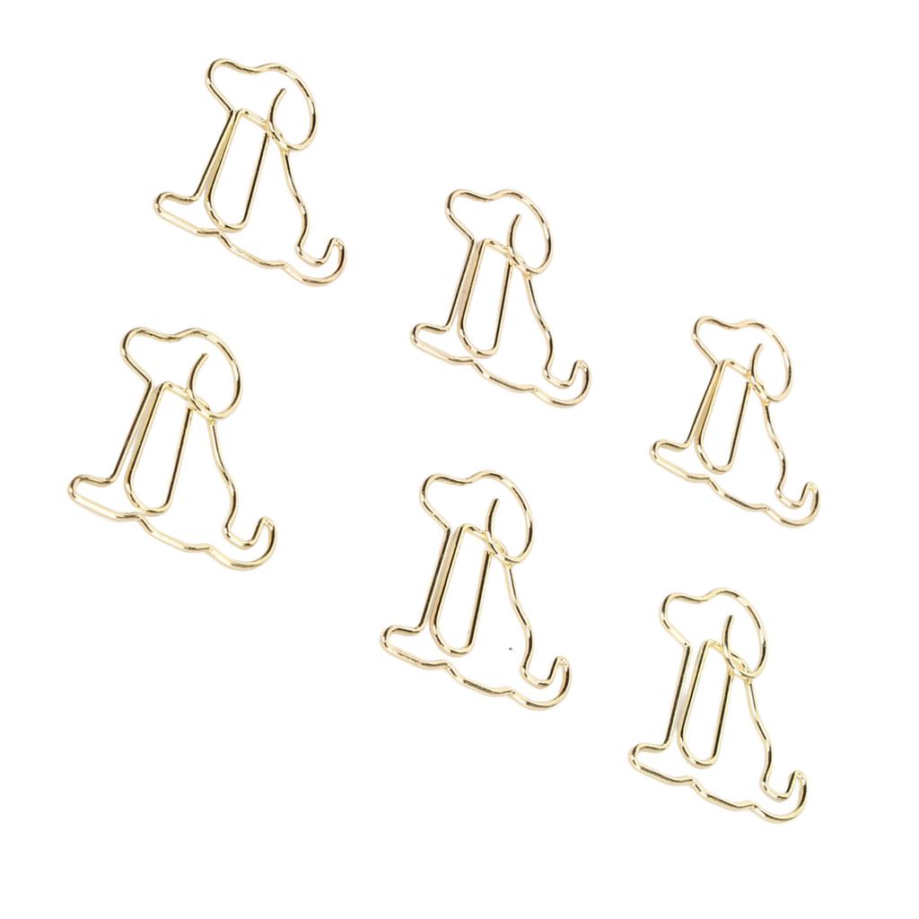 100 Stück Hundeform Büroklammern Verbesserte Rutschfestigkeit Rostfrei Wiederverwendbare Metallische Büroklammern für