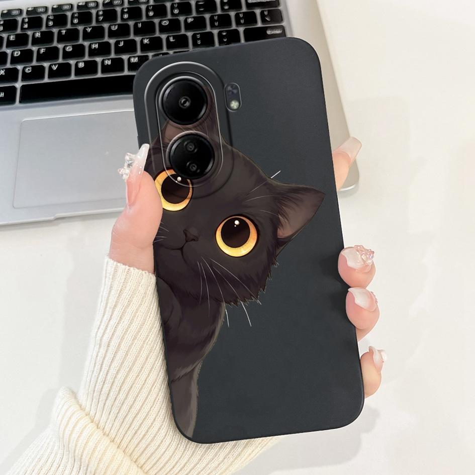 For Xiaomi Redmi 13C Case Cover Popular Flower Bowknot Soft TPU Silicone Shockproof Bumper For Xiaomi Poco C65 Redmi13C 4G Funda