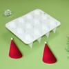 Stampo in Silicone per Cappello di Natale a 8/12 Fori Stampo Conico Antiaderente per Cioccolato Fondant Mousse Torta Strumento per Decorare la Cottura dell'Albero di Natale