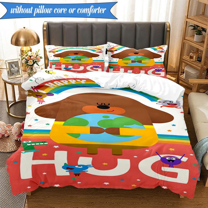 Bee's Rainbow Adventure 3pcs K-pop music group Bedding set,Ideal for Bedroom, Dormitory,Including Duvet Cover And 2pcs Pillowcases,Fan gifts
