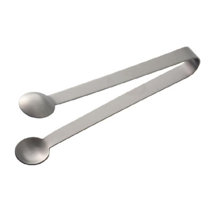 Stainless Steel Sugar Tongs Ergonomic Grip Small Kitchen Tongs For Ice Cubes Snacks Coffee Sugar Desserts BBQ Cooking Round head style