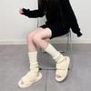 New Autumn Winter Women Leg Warmers Knitted Arm Warmer Japanese Lolita Y2k Solid Long Socks Knee High Socks Kpop Dance Leg Cover