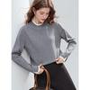 Betu Women's Color-Block Collar Long-Sleeve Knit Sweater