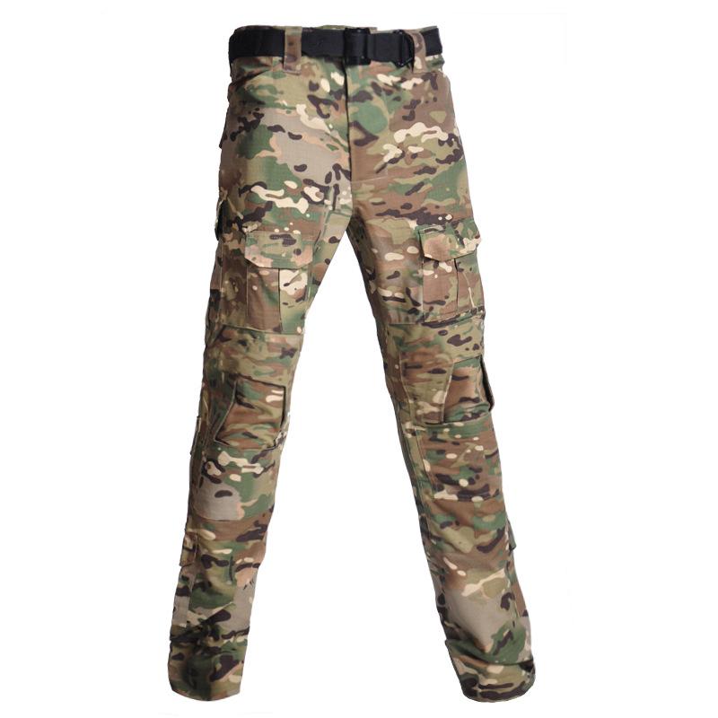 CrossG2 Men's Frog Camouflage Tactical Work Pants - Wear-resistant, Breathable Outdoor Training Military Fan Long Pants