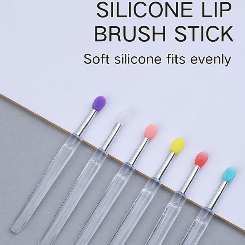 Silikonowy Pędzel do Ust z Osłonką Narzędzie do Makijażu oczu do Rozcierania Błyszczyka
